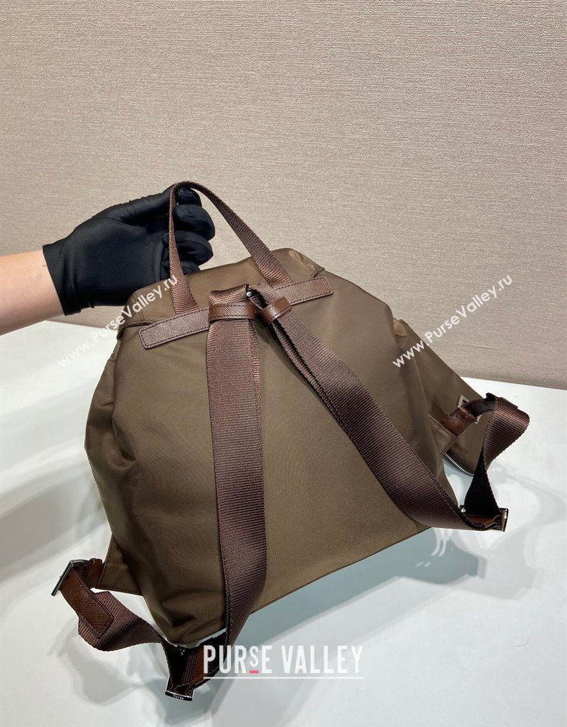 Prada Medium Re-Nylon Backpack Bag Burnt Brown 2025 1BZ811 (YZ-251121132)