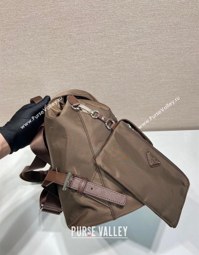 Prada Medium Re-Nylon Backpack Bag Burnt Brown 2025 1BZ811 (YZ-251121132)
