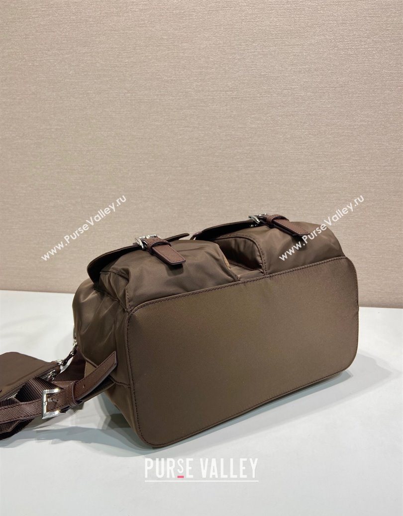 Prada Medium Re-Nylon Backpack Bag Burnt Brown 2025 1BZ811 (YZ-251121132)