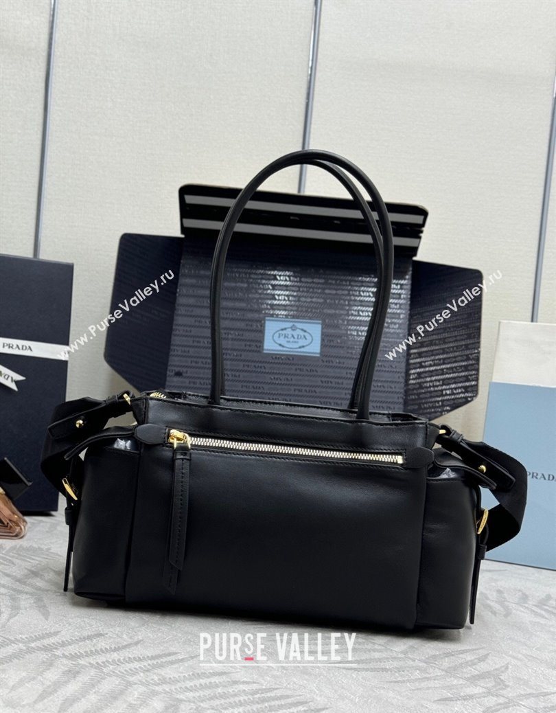 Prada Explore medium nappa leather tote bag Black 2025 1BG596 (YZ-251121092)