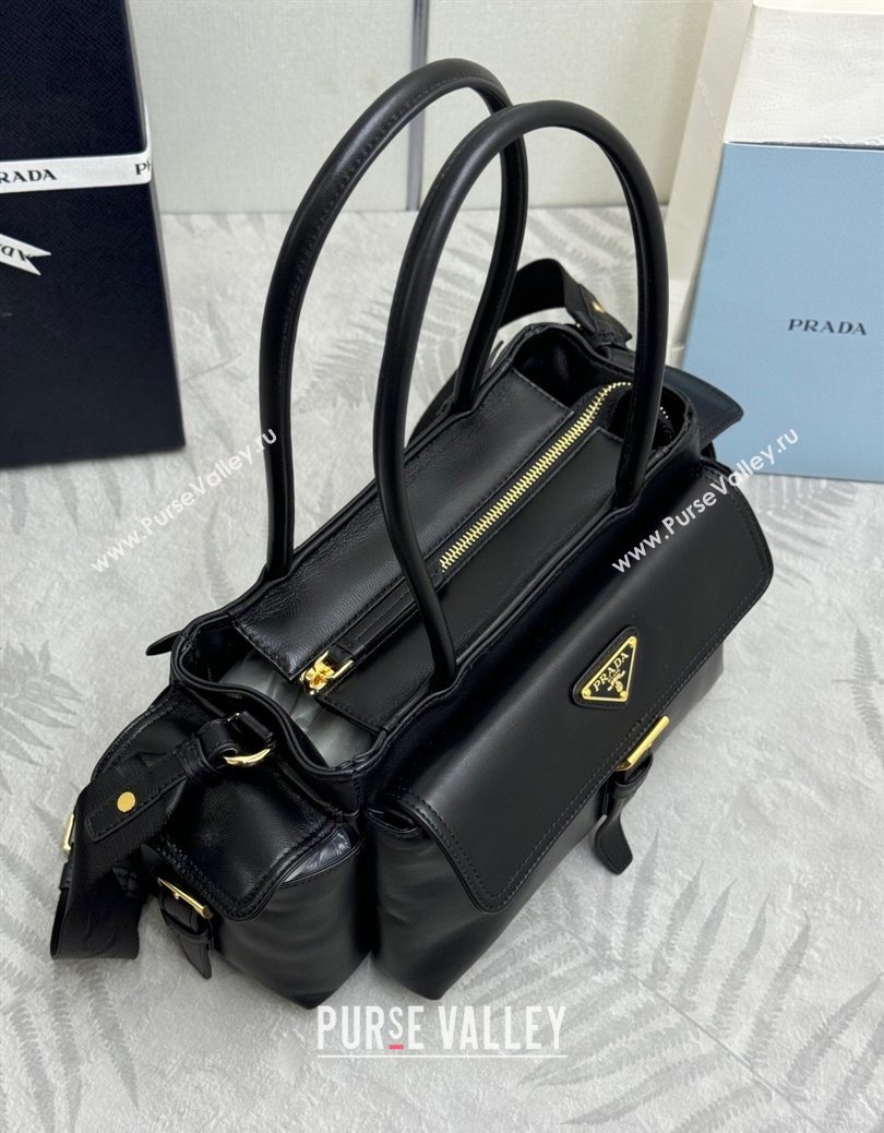 Prada Explore medium nappa leather tote bag Black 2025 1BG596 (YZ-251121092)