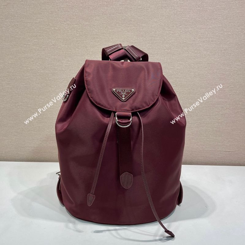 Prada Nylon backpack bag Burgundy 2025 1BZ0197 (YZ-251121134)