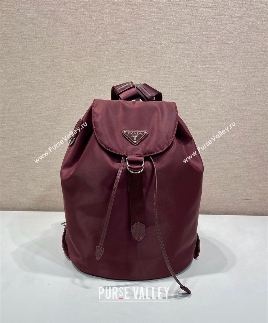 Prada Nylon backpack bag Burgundy 2025 1BZ0197 (YZ-251121134)