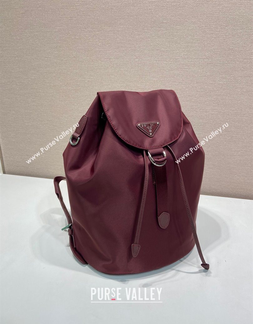 Prada Nylon backpack bag Burgundy 2025 1BZ0197 (YZ-251121134)
