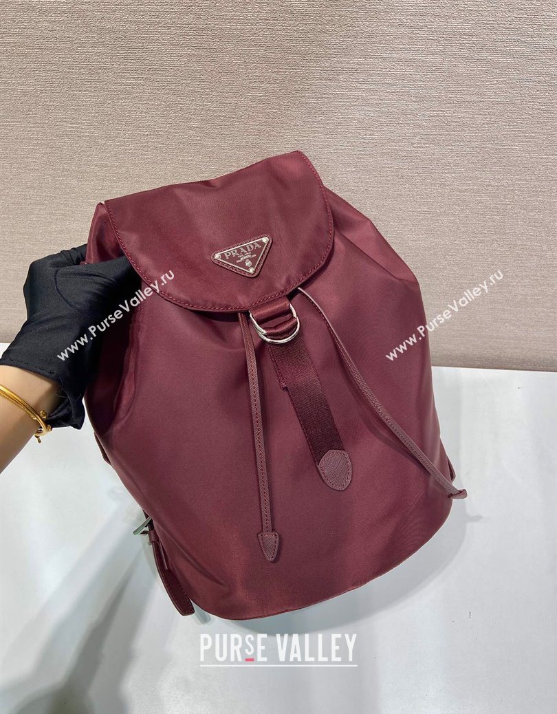Prada Nylon backpack bag Burgundy 2025 1BZ0197 (YZ-251121134)