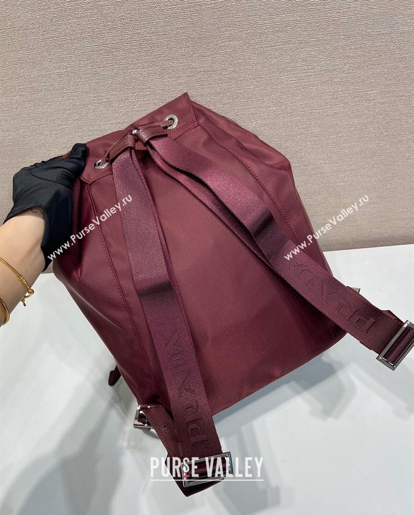 Prada Nylon backpack bag Burgundy 2025 1BZ0197 (YZ-251121134)