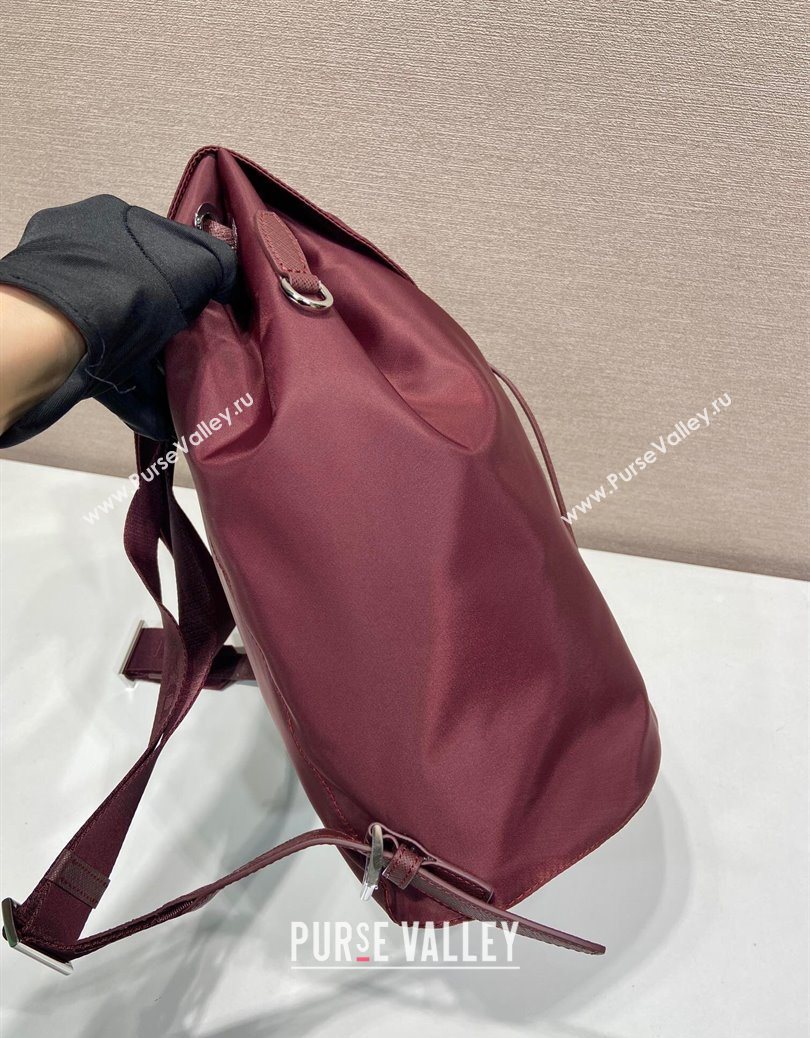 Prada Nylon backpack bag Burgundy 2025 1BZ0197 (YZ-251121134)