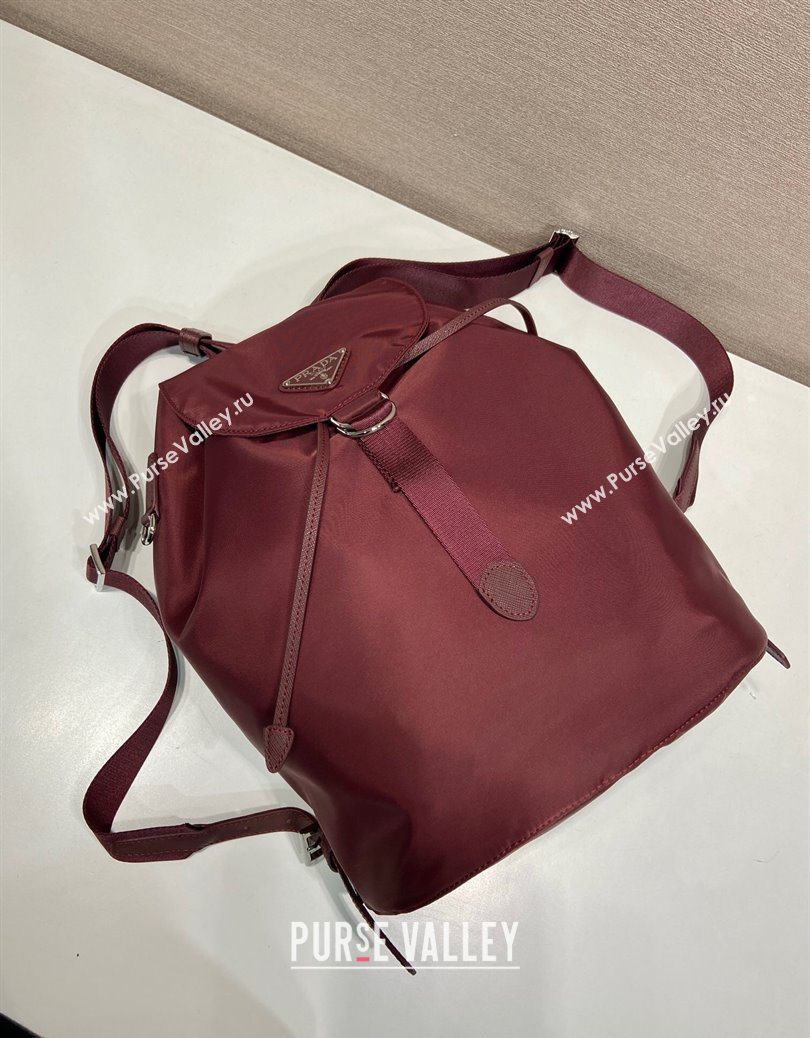 Prada Nylon backpack bag Burgundy 2025 1BZ0197 (YZ-251121134)