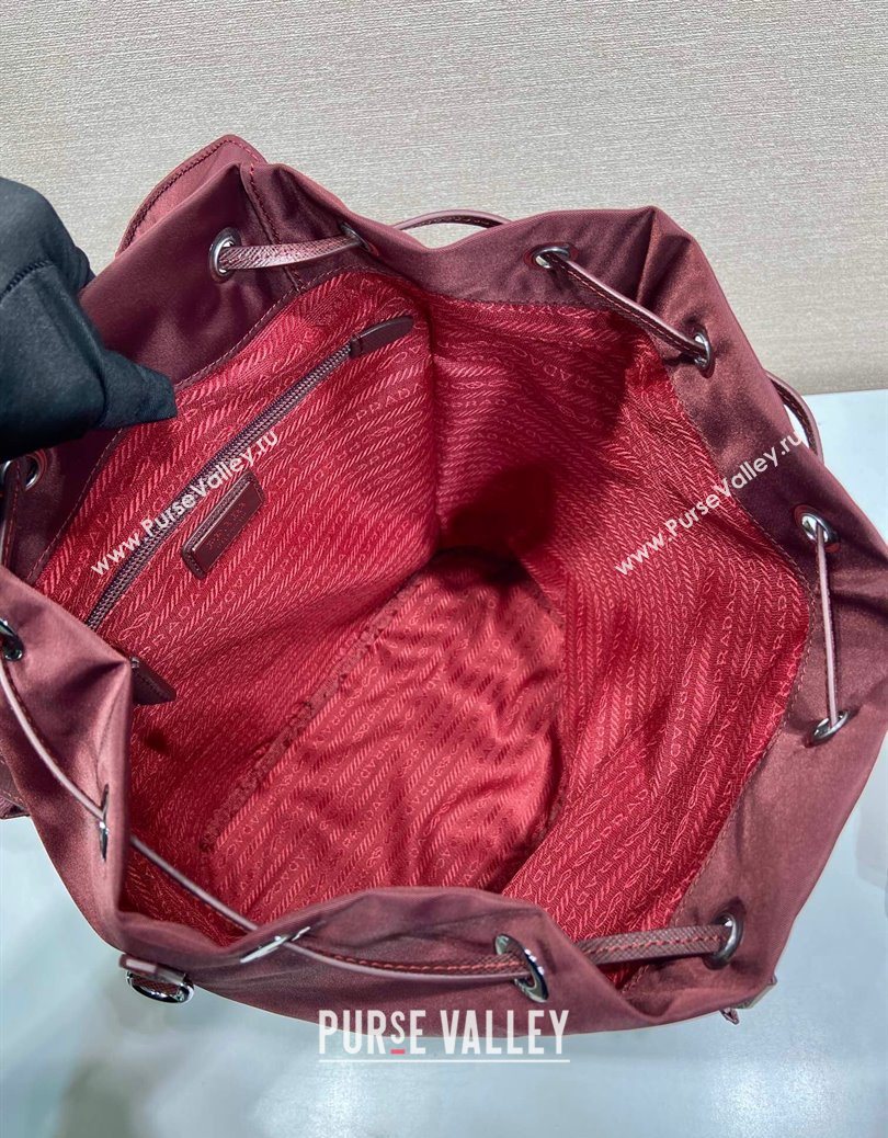 Prada Nylon backpack bag Burgundy 2025 1BZ0197 (YZ-251121134)