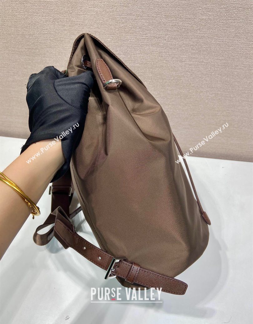 Prada Nylon backpack bag Burnt Brown 2025 1BZ0197 (YZ-251121135)