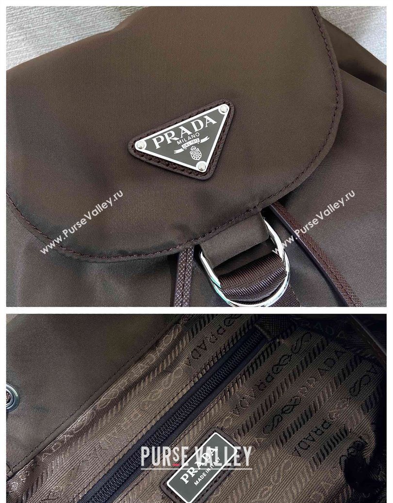 Prada Nylon backpack bag Burnt Brown 2025 1BZ0197 (YZ-251121135)
