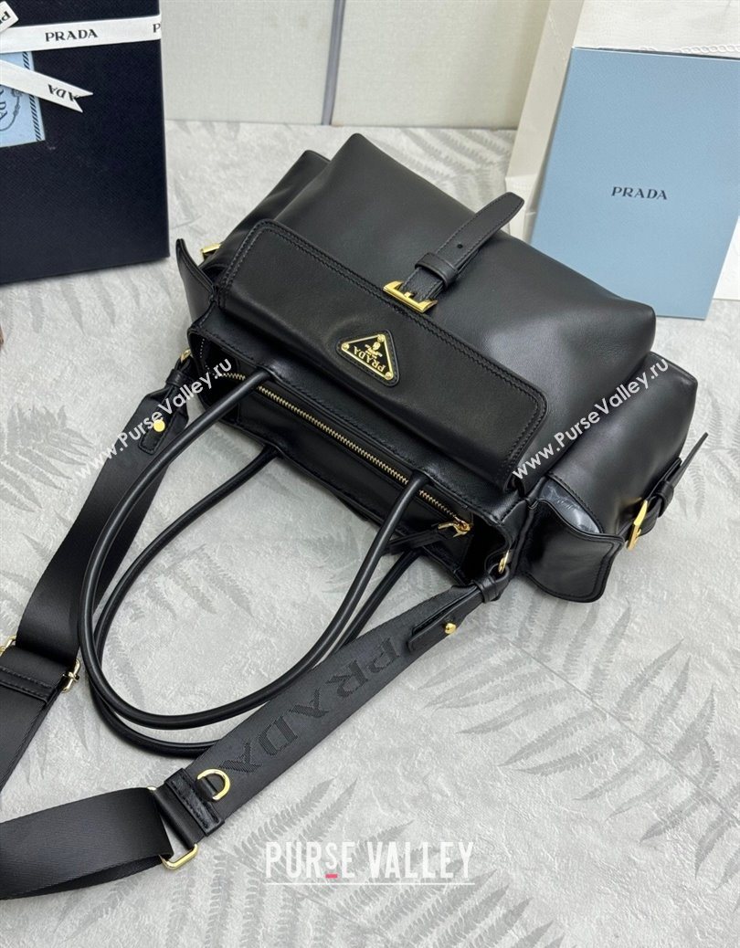 Prada Explore medium nappa leather tote bag Black 2025 1BG596 (YZ-251121092)
