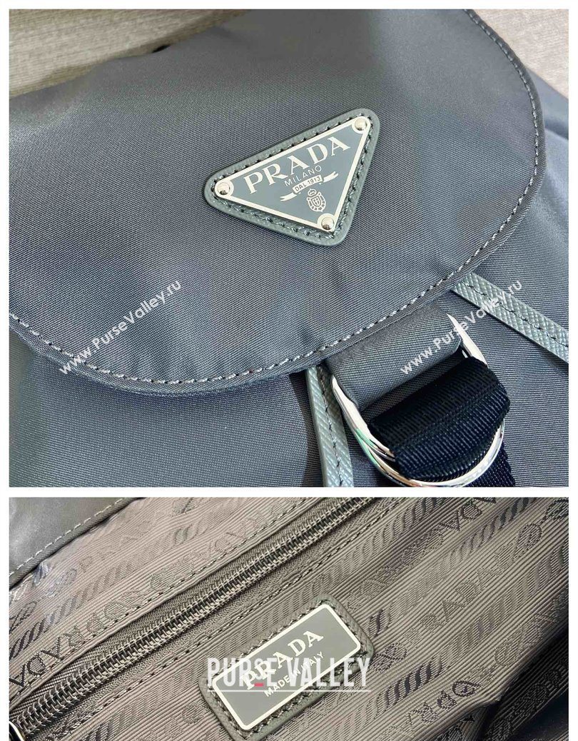 Prada Nylon backpack bag Grey 2025 1BZ0197 (YZ-251121136)
