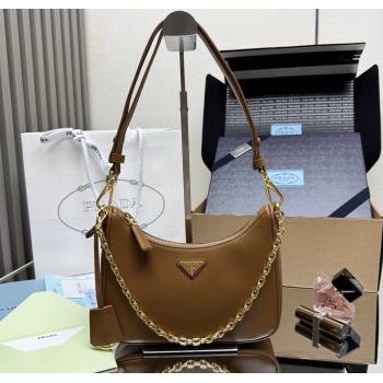 Prada Re-Edition Saffiano leather mini bag Brown 2025 1BC204 (YZ-251121138)