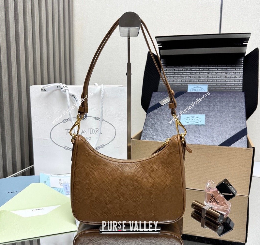 Prada Re-Edition Saffiano leather mini bag Brown 2025 1BC204 (YZ-251121138)