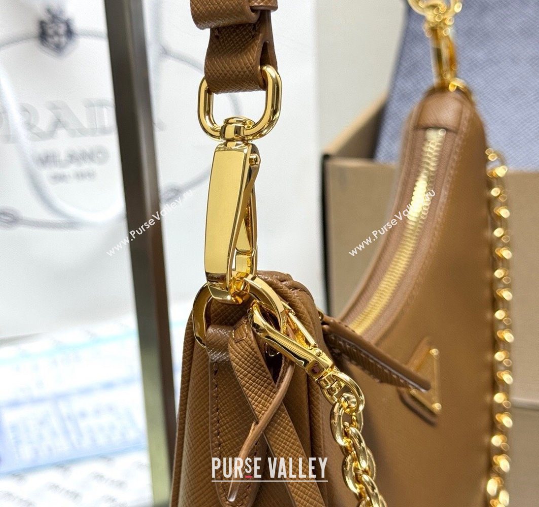 Prada Re-Edition Saffiano leather mini bag Brown 2025 1BC204 (YZ-251121138)
