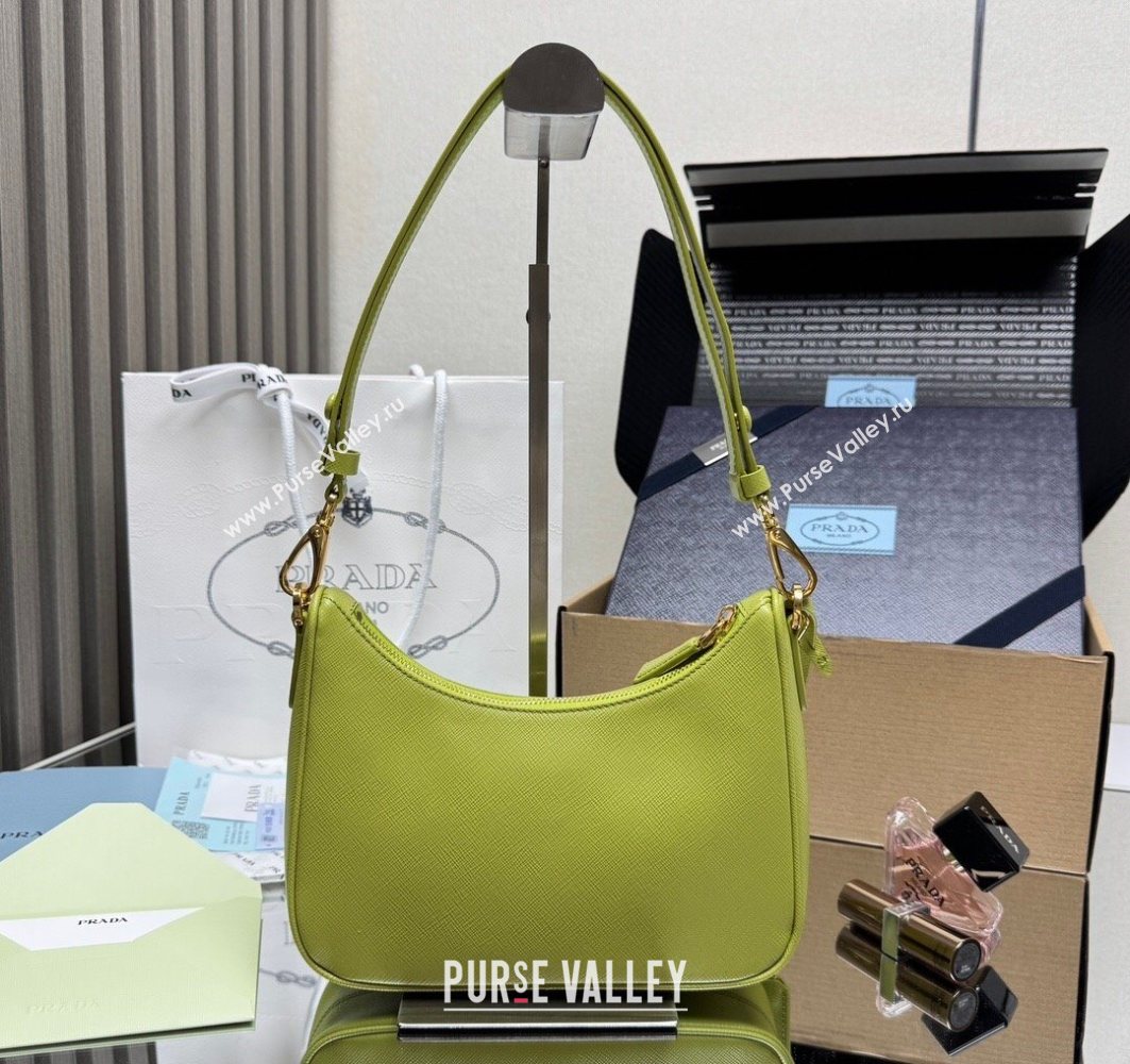 Prada Re-Edition Saffiano leather mini bag Green 2025 1BC204 (YZ-251121139)