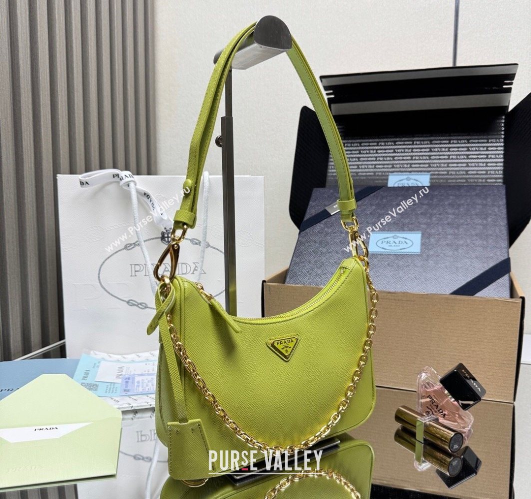 Prada Re-Edition Saffiano leather mini bag Green 2025 1BC204 (YZ-251121139)