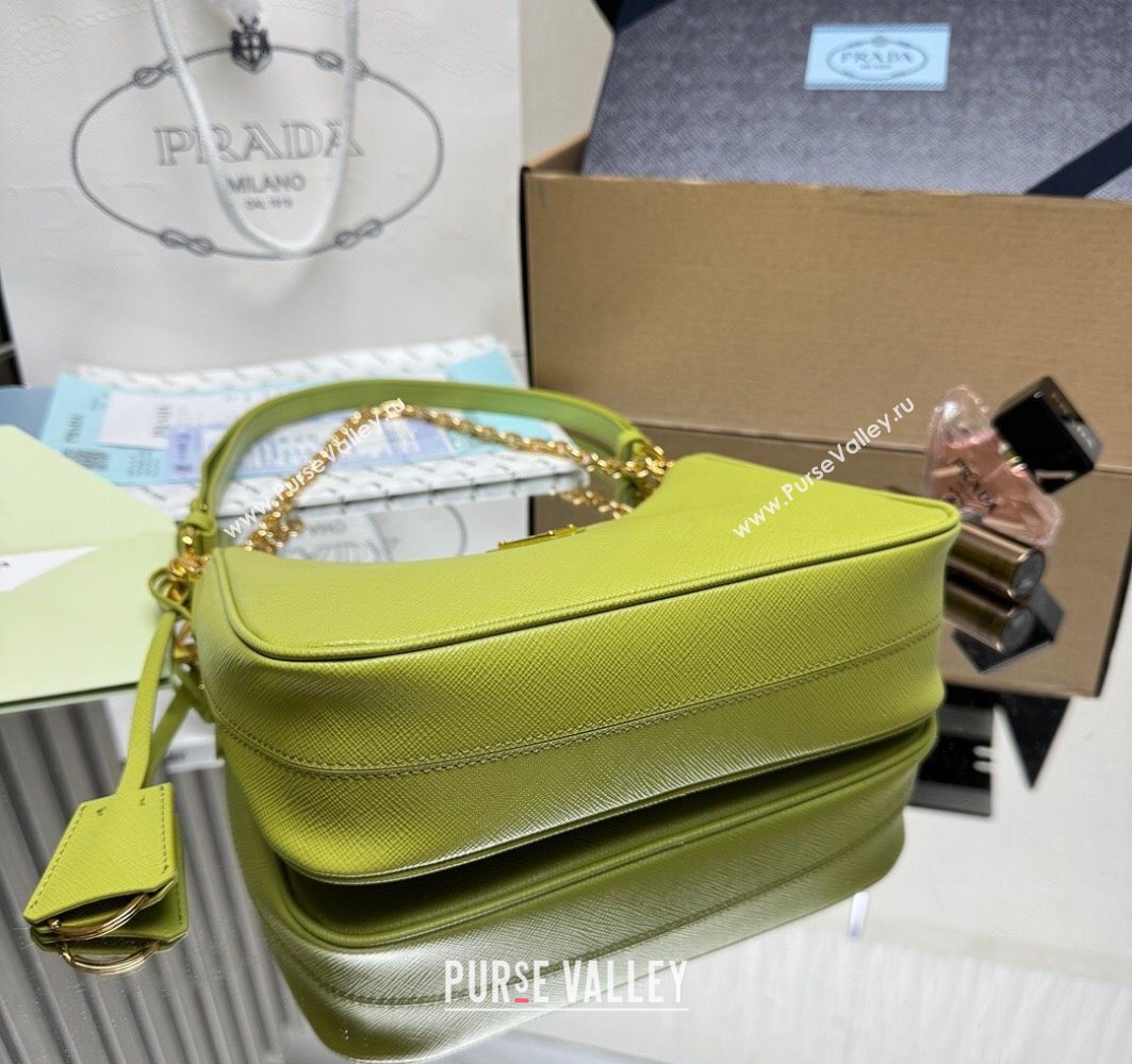 Prada Re-Edition Saffiano leather mini bag Green 2025 1BC204 (YZ-251121139)
