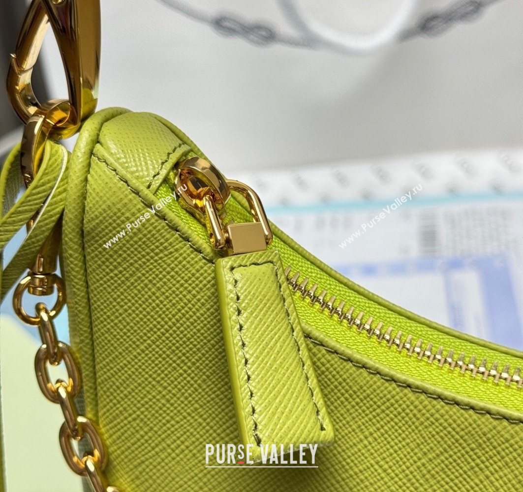 Prada Re-Edition Saffiano leather mini bag Green 2025 1BC204 (YZ-251121139)