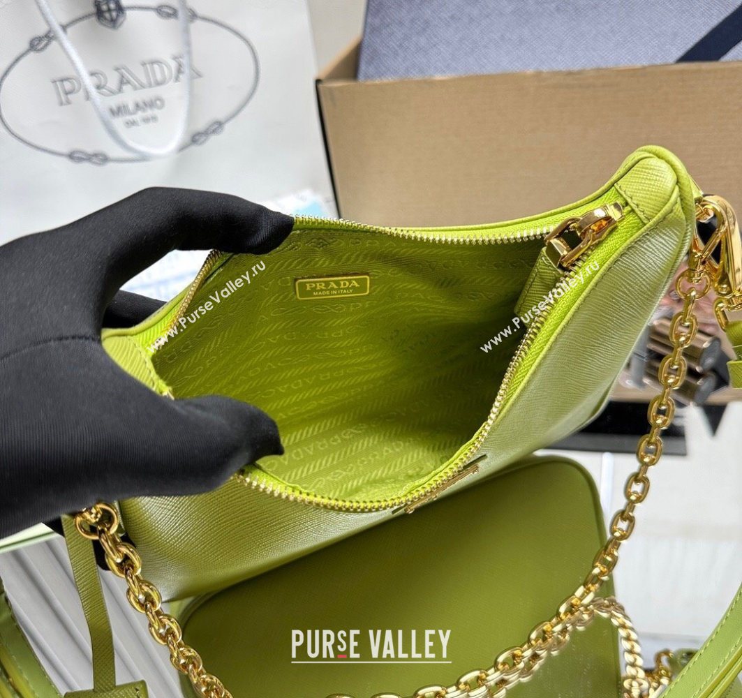 Prada Re-Edition Saffiano leather mini bag Green 2025 1BC204 (YZ-251121139)