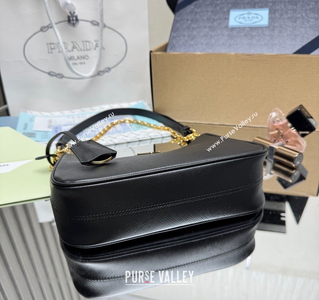 Prada Re-Edition Saffiano leather mini bag Black 2025 1BC204 (YZ-251121141)