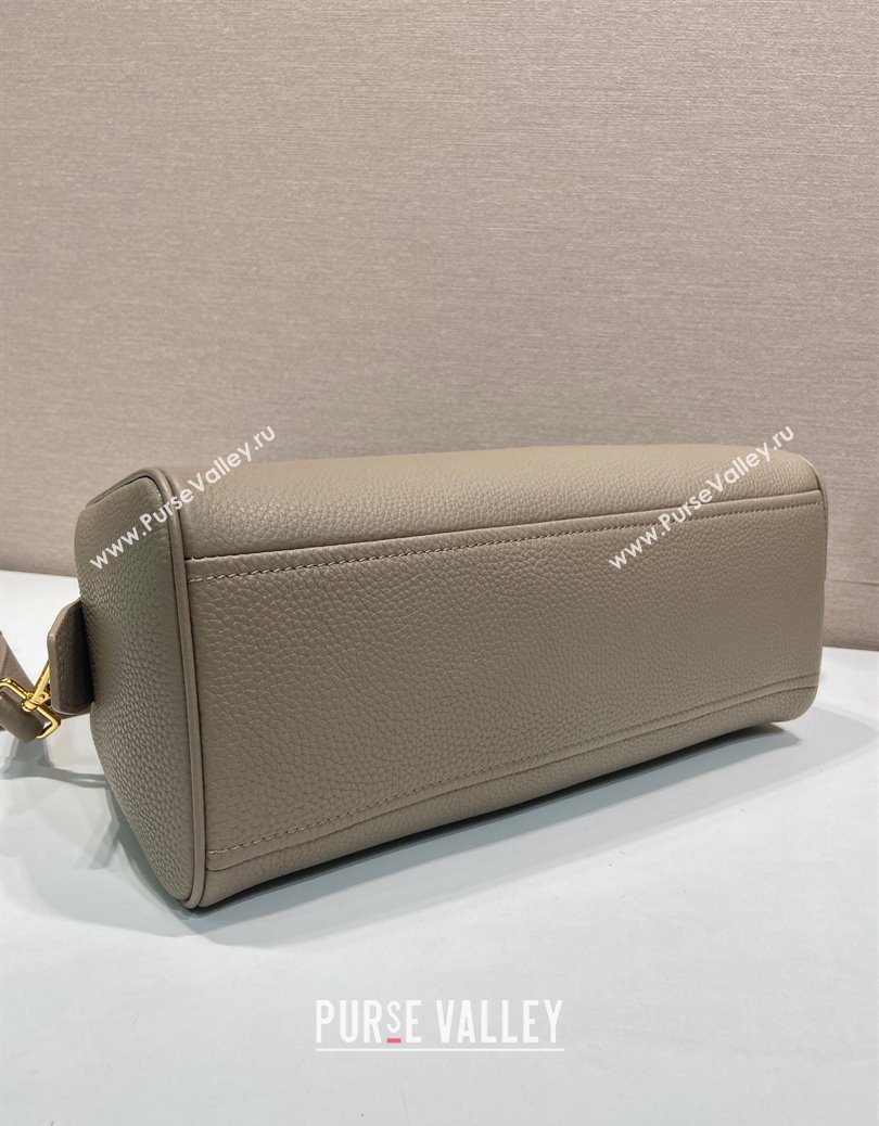 Prada Large leather top-handle bag Grey 2025 1BB148 (YZ-251121142)