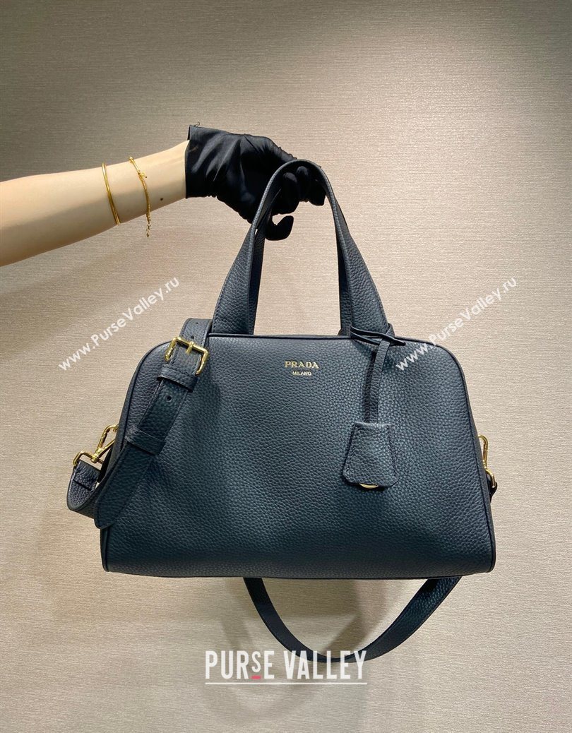 Prada Large leather top-handle bag Black 2025 1BB148 (YZ-251121144)