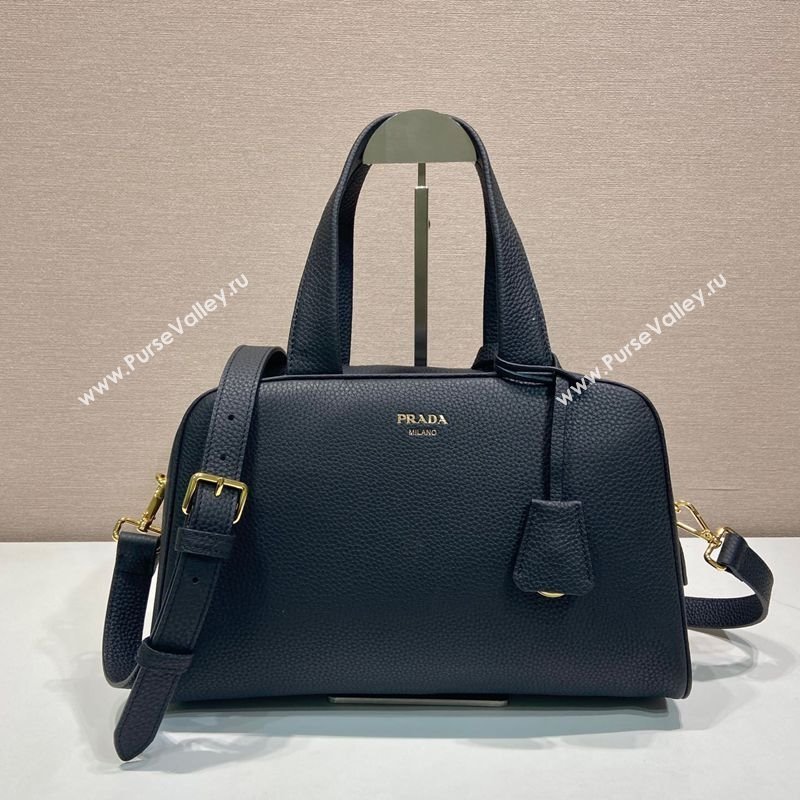Prada Large leather top-handle bag Black 2025 1BB148 (YZ-251121144)
