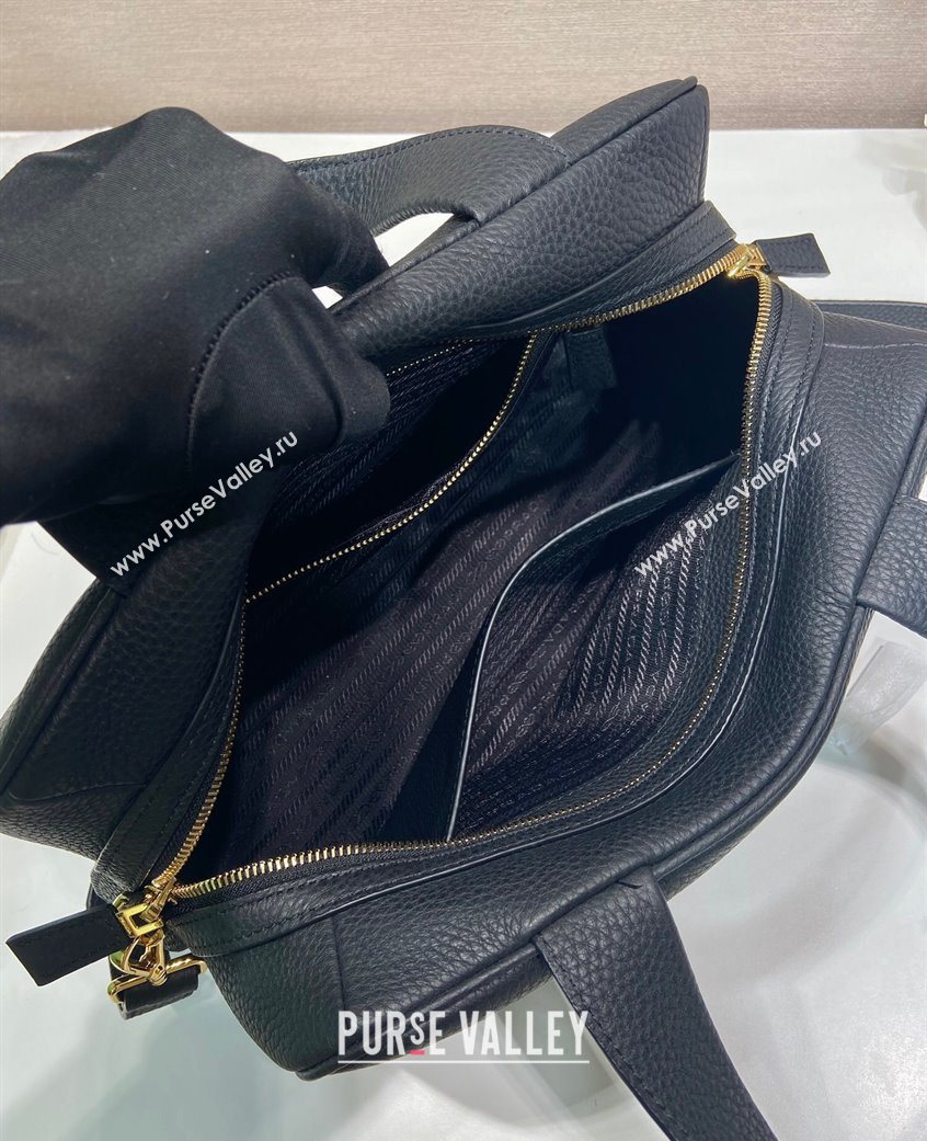 Prada Large leather top-handle bag Black 2025 1BB148 (YZ-251121144)