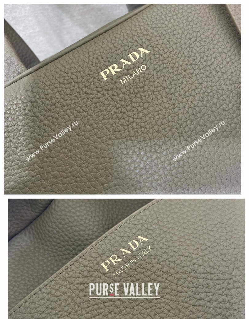 Prada Small leather top-handle bag Grey 2025 1BB149 (YZ-251121145)