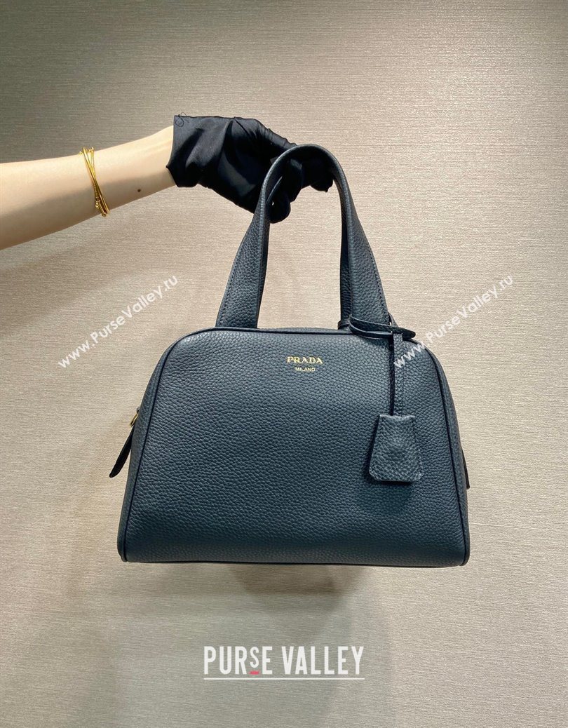 Prada Small leather top-handle bag Black 2025 1BB149 (YZ-251121147)