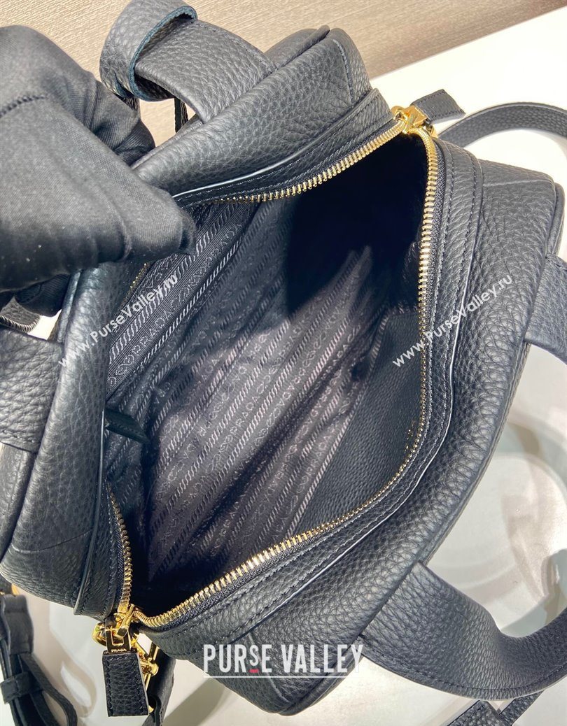 Prada Small leather top-handle bag Black 2025 1BB149 (YZ-251121147)