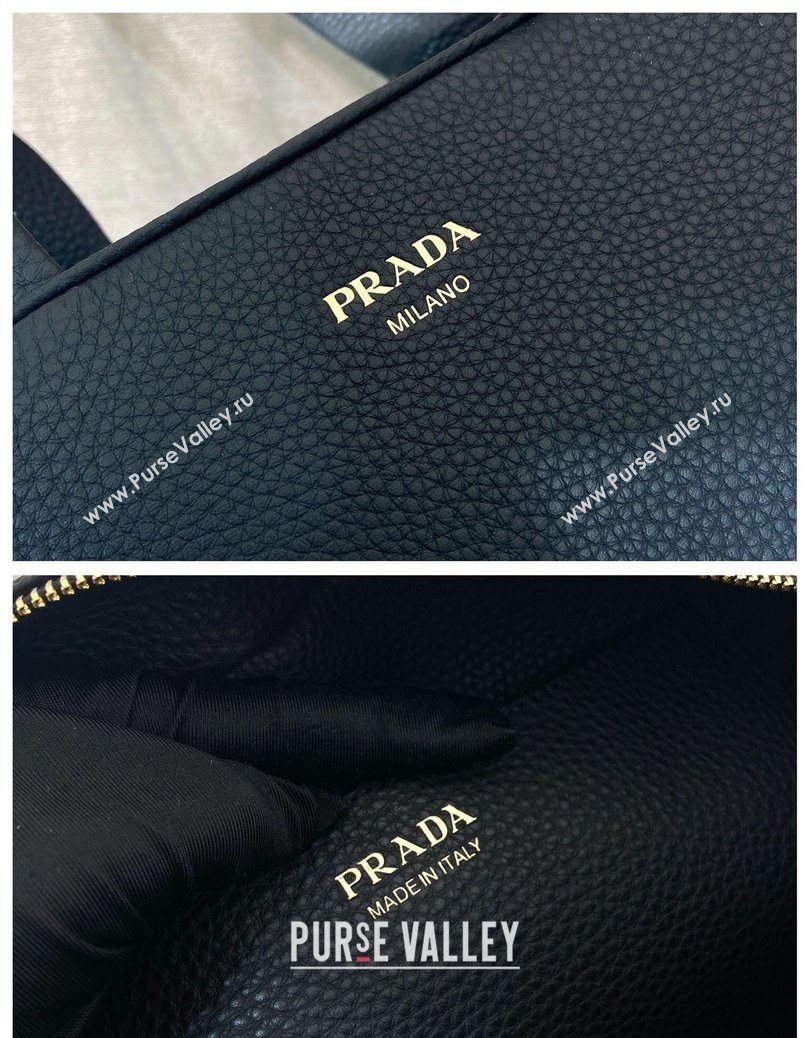 Prada Small leather top-handle bag Black 2025 1BB149 (YZ-251121147)