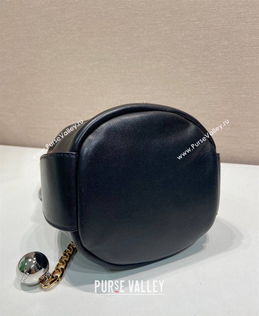 Prada Petit Sac Noir mini nappa leather bucket bag Black 2025 1BE088 (YZ-251122002)