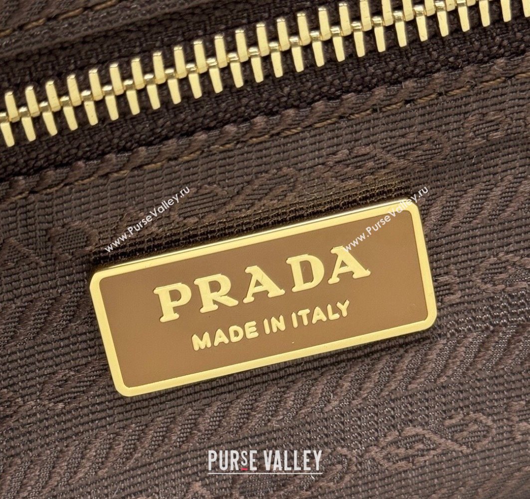 Prada Mariner small suede bucket bag Cinnamon Brown 2025 1BE082 (YZ-251122011)