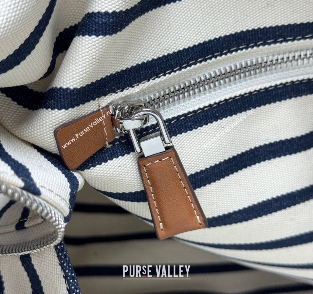 Prada Mens Striped Canvas duffle bag Ivory/Blue 2025 2VC051 (YZ-251122017)