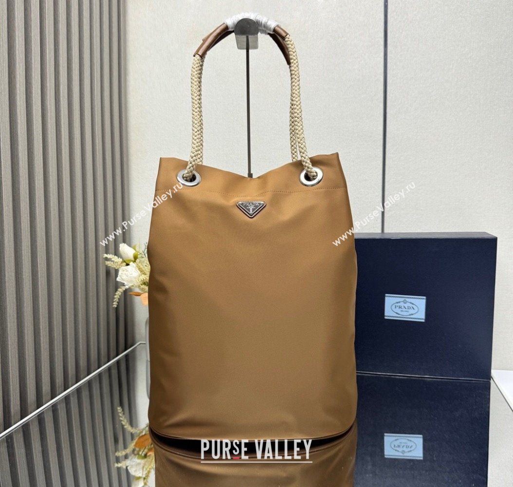Prada Mens Mariner medium Re-Nylon tote bag Brandy Brown 2025 2VG133 (YZ-251122013)