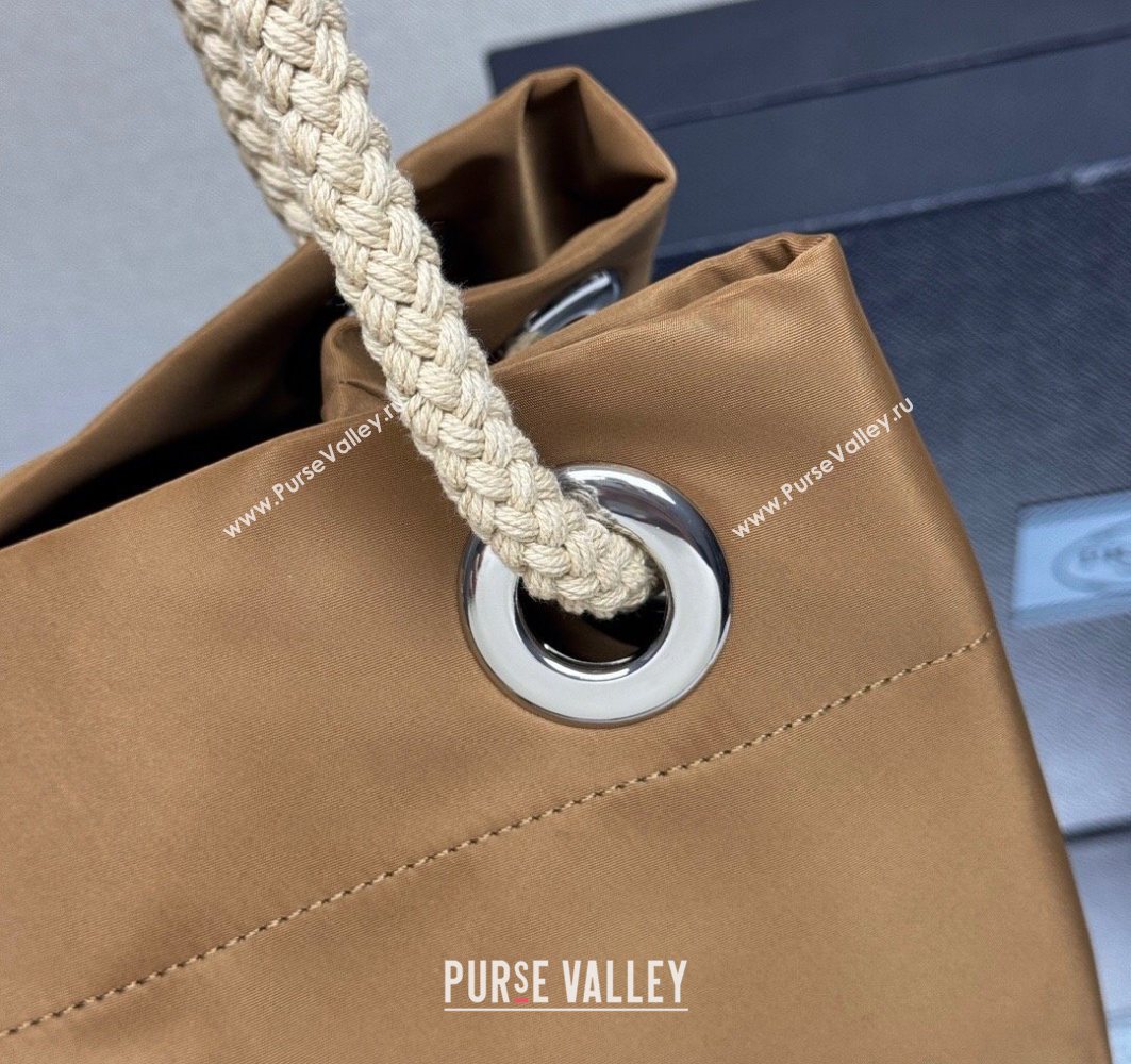 Prada Mens Mariner medium Re-Nylon tote bag Brandy Brown 2025 2VG133 (YZ-251122013)