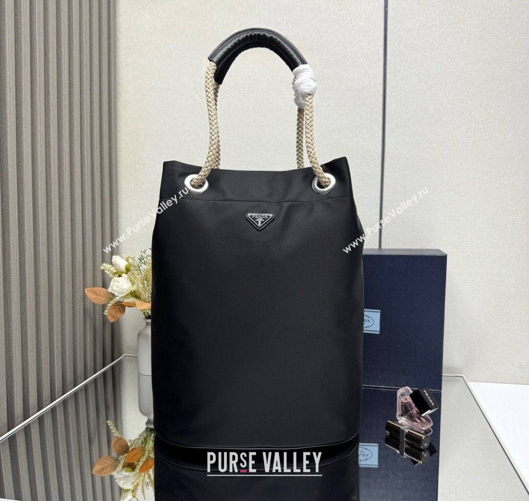 Prada Mens Mariner medium Re-Nylon tote bag Black 2025 2VG133 (YZ-251122014)