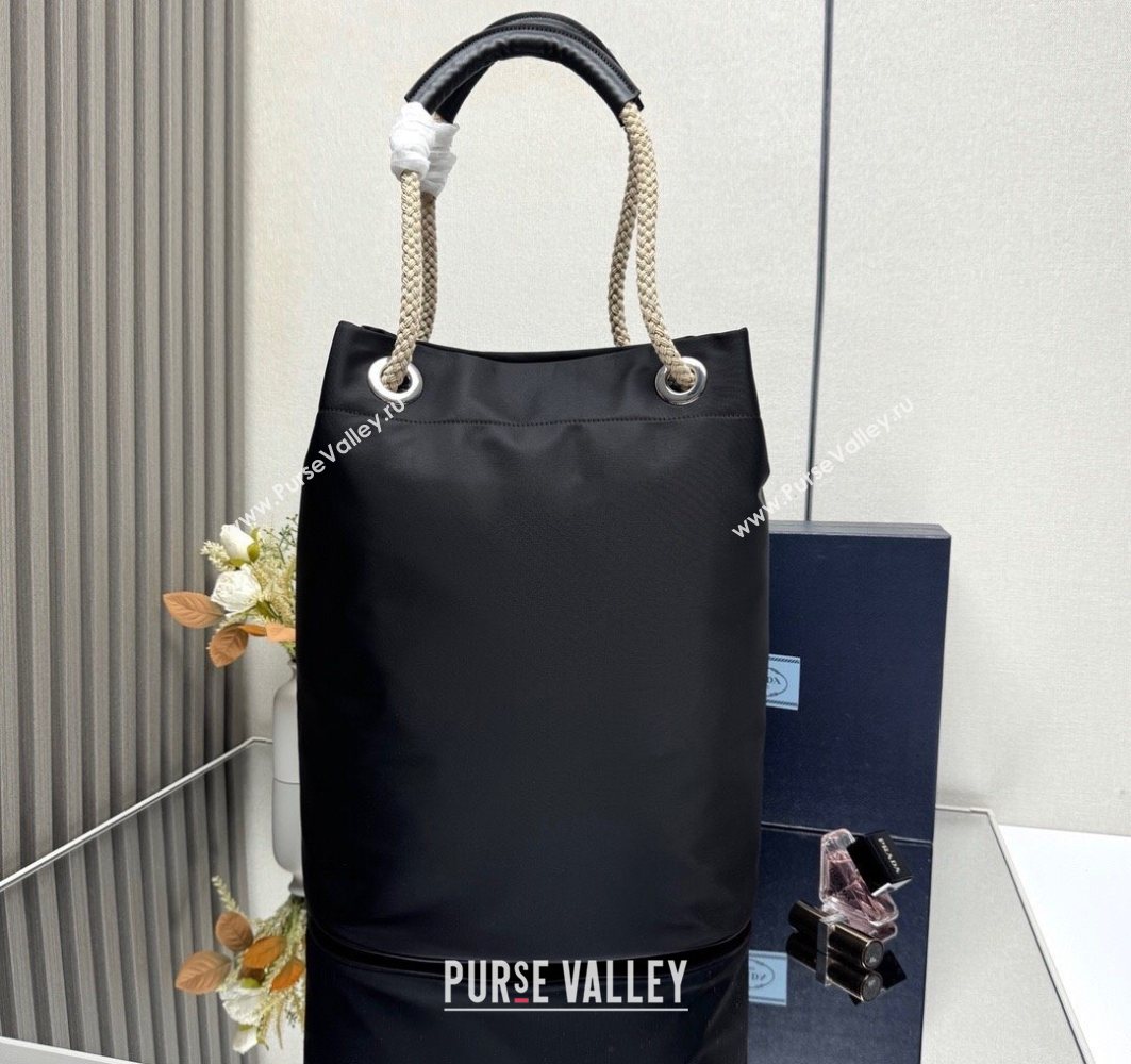 Prada Mens Mariner medium Re-Nylon tote bag Black 2025 2VG133 (YZ-251122014)