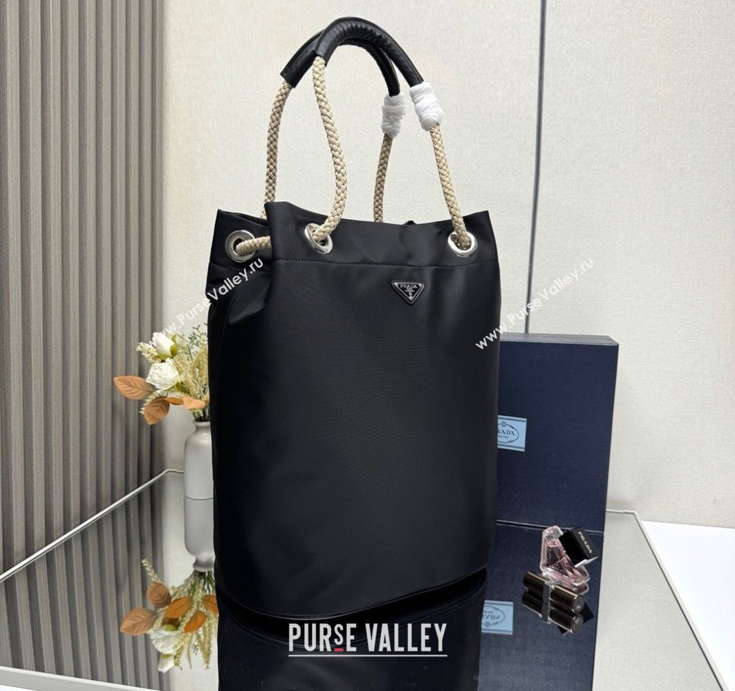 Prada Mens Mariner medium Re-Nylon tote bag Black 2025 2VG133 (YZ-251122014)