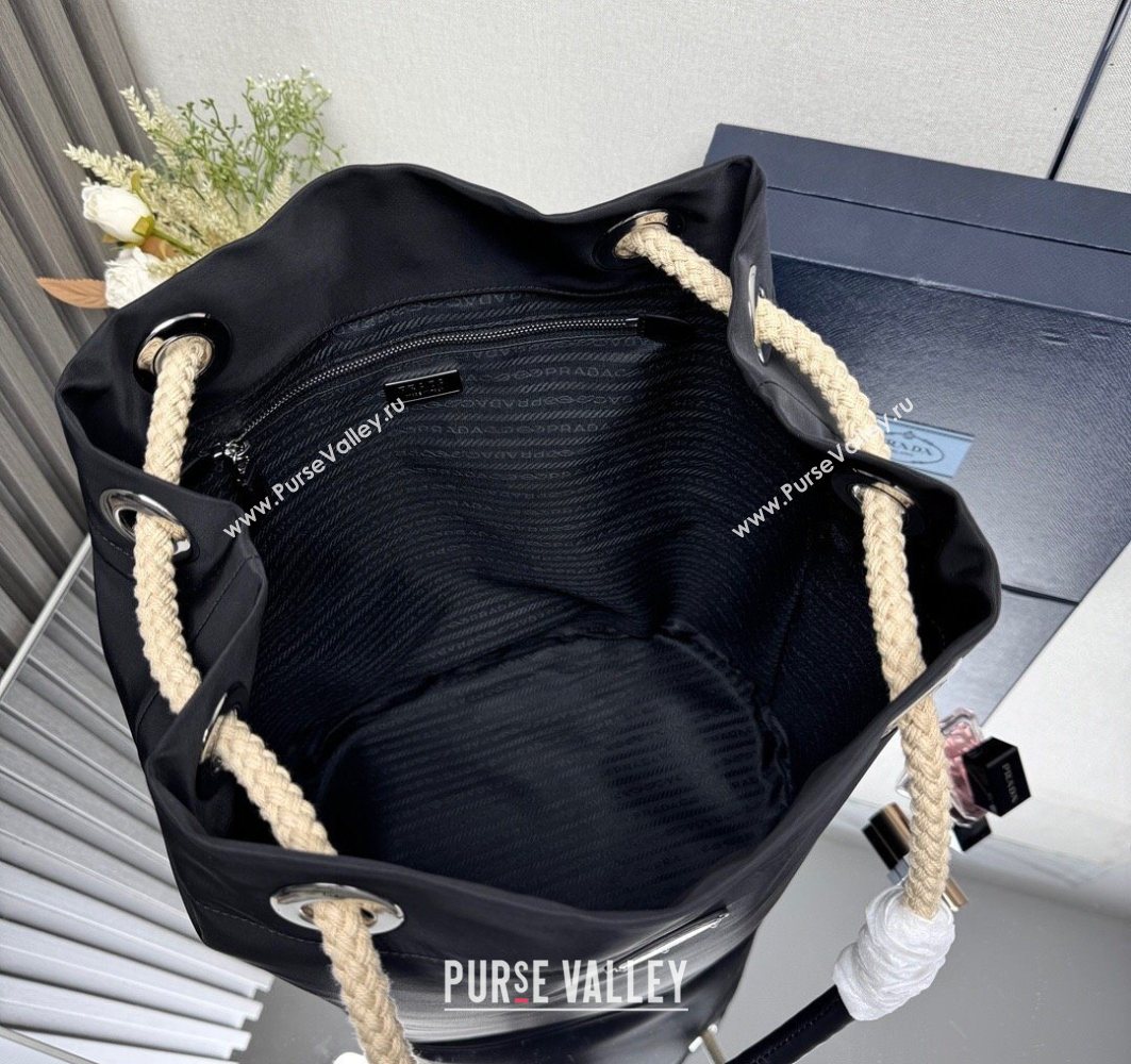 Prada Mens Mariner medium Re-Nylon tote bag Black 2025 2VG133 (YZ-251122014)