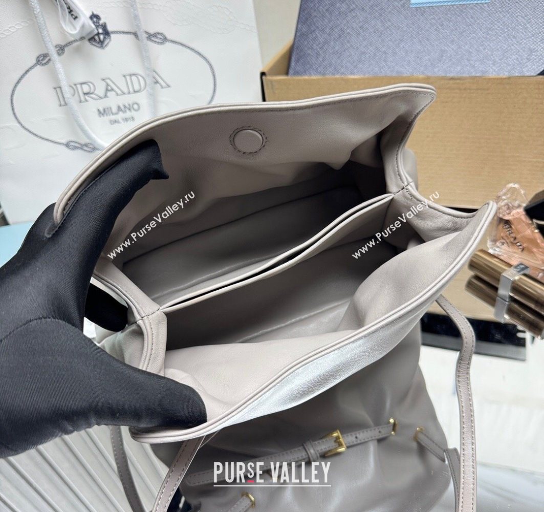 Prada Dada small nappa leather bag Grey 2025 1BG586 (YZ-251122018)