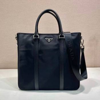 Prada Mens Re-Nylon and Saffiano leather tote bag Black 2025 2VG064 (YZ-251121106)