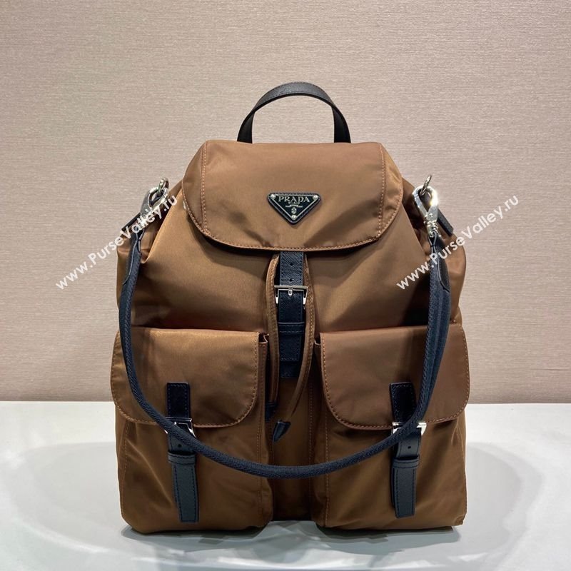 Prada Mens Re-Nylon backpack bag Coffee Brown 2025 2VZ110 (YZ-251122022)