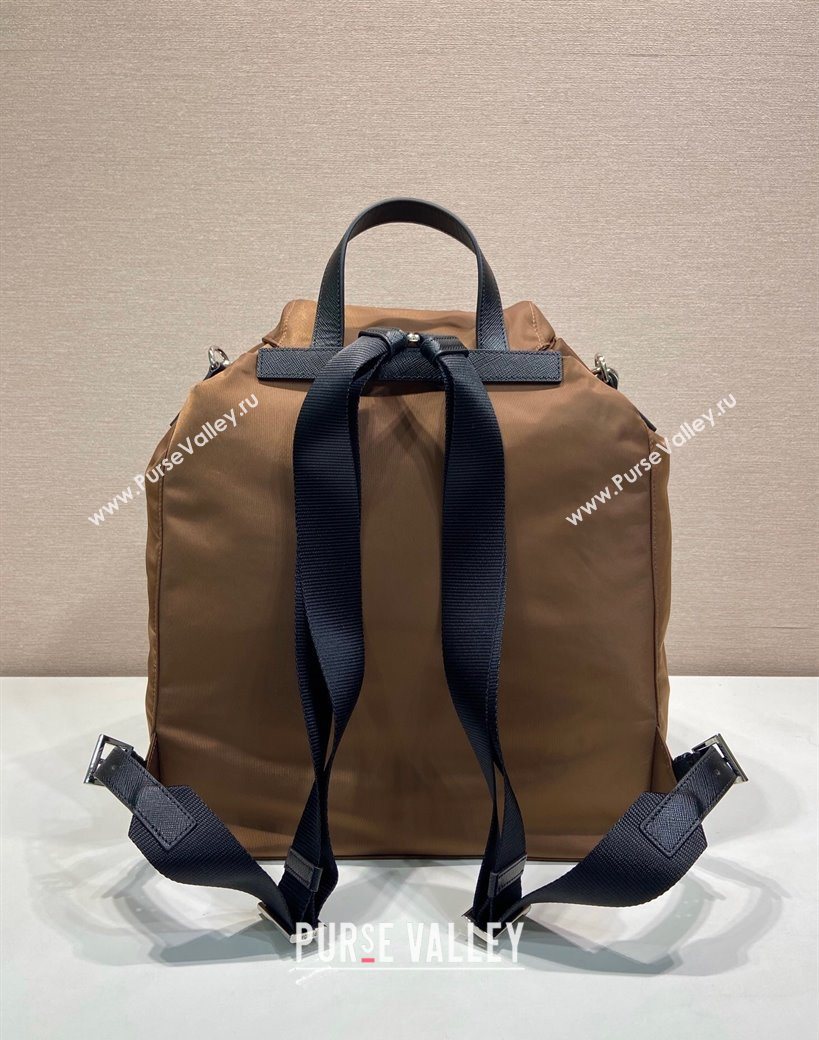 Prada Mens Re-Nylon backpack bag Coffee Brown 2025 2VZ110 (YZ-251122022)