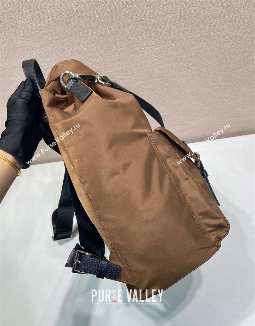 Prada Mens Re-Nylon backpack bag Coffee Brown 2025 2VZ110 (YZ-251122022)