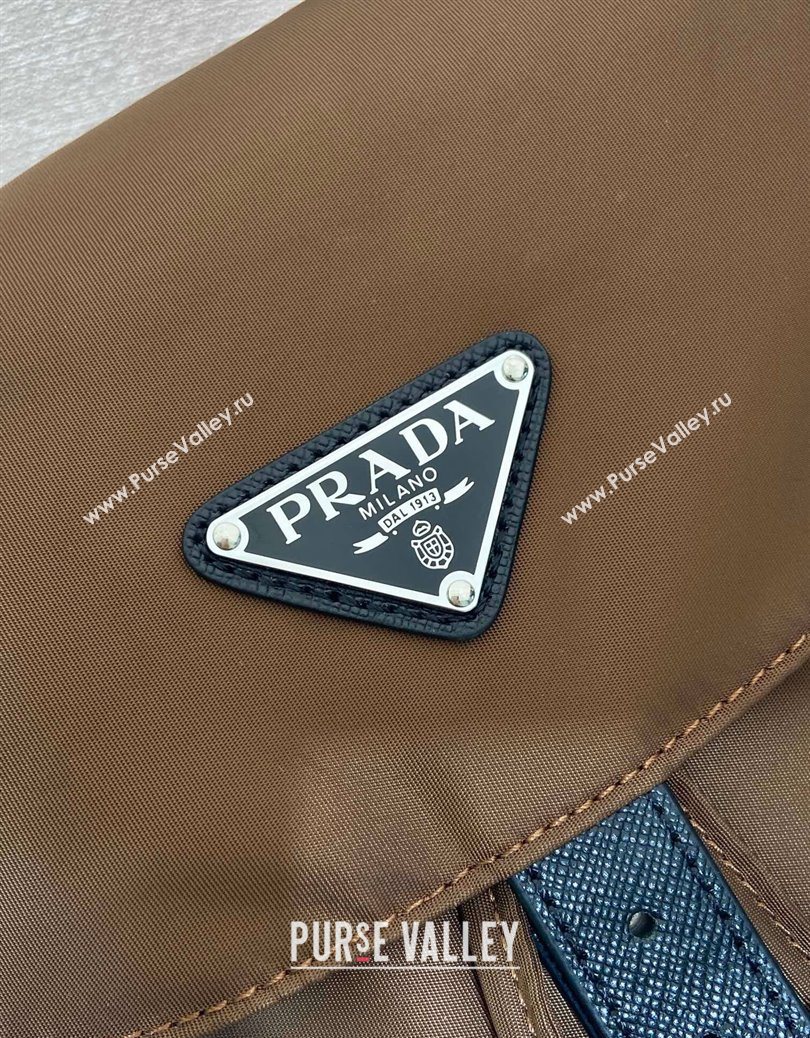 Prada Mens Re-Nylon backpack bag Coffee Brown 2025 2VZ110 (YZ-251122022)