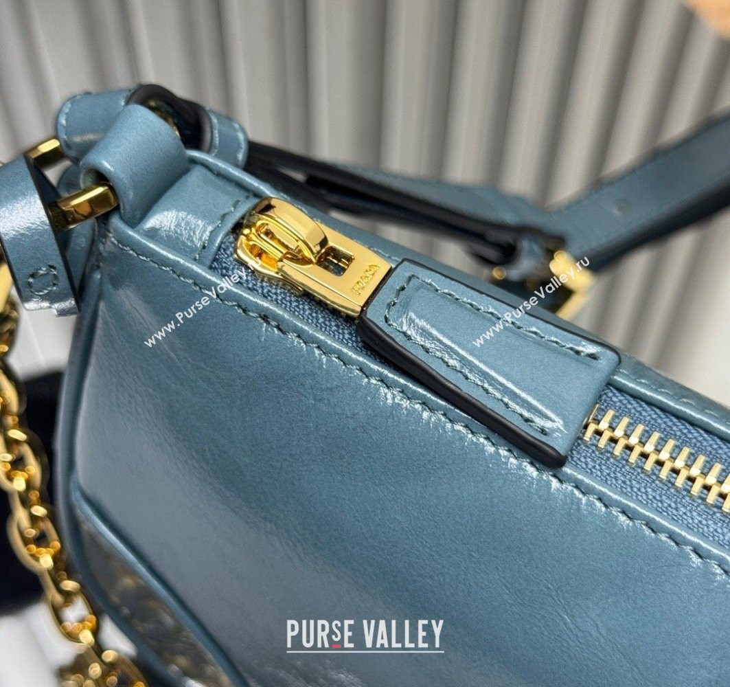 Prada Re-Edition 2002 medium leather shoulder bag 1BC221 Green 2025 (YZ-251121088)